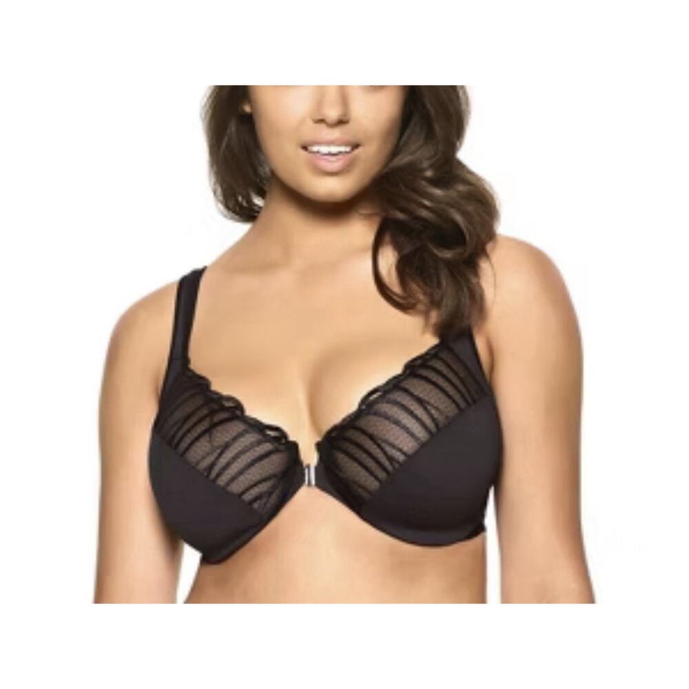 PARAMOUR Black Angie Front Hook Minimizer Bra Size 36G NWT